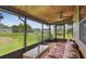 Relaxing screened porch overlooking a tranquil backyard at 3520 Leslie West Rd, Dover, FL 33527