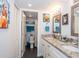 Spa-like bathroom with granite countertops and double sinks at 707 S Gulfstream Ave # 602, Sarasota, FL 34236