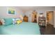 Spacious main bedroom with access to bathroom and shelving at 707 S Gulfstream Ave # 602, Sarasota, FL 34236