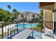 Private balcony overlooking the community pool at 240 Windward Psge # 605, Clearwater Beach, FL 33767