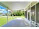 Covered front porch with a view of the street at 6048 Ridgeway Dr, Zephyrhills, FL 33542