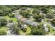 Aerial view of a residential neighborhood with lush greenery and tree-lined streets at 6536 Northlake Dr, Zephyrhills, FL 33542