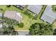 Aerial view showcasing house and surrounding landscape at 6536 Northlake Dr, Zephyrhills, FL 33542