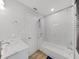 Bathroom with white vanity, toilet and marble bathtub at 6902 E 29Th Ave, Tampa, FL 33619