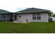 Spacious backyard with screened patio and grassy lawn at 20006 Nob Oak Ave, Tampa, FL 33647