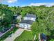 Charming two-story blue home with lush lawn, mature trees, and private, fenced yard at 3128 17Th N St, St Petersburg, FL 33713