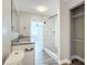 Bathroom with granite vanity and walk-in shower at 3128 17Th N St, St Petersburg, FL 33713