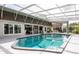 Relaxing screened pool area featuring an in-ground pool and ample seating space at 3744 E Lake Dr, Land O Lakes, FL 34639