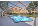Enjoy the screened in pool with a gorgeous water view at 3744 E Lake Dr, Land O Lakes, FL 34639