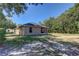 House backyard view with large yard space at 11009 Maybird Ave, Weeki Wachee, FL 34613