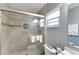 Clean bathroom with shower, toilet and vanity at 636 Yardarm Dr # 636, Apollo Beach, FL 33572