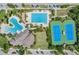 Community pool, area, lap lanes, tennis courts, and ample parking at 7134 Heather Sound Loop, Wesley Chapel, FL 33545