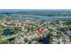 Aerial view of house near waterfront at 1134 S Pointe Alexis Dr, Tarpon Springs, FL 34689