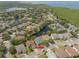 Aerial view of house near waterfront at 1134 S Pointe Alexis Dr, Tarpon Springs, FL 34689