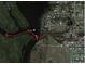 Aerial view showing home's location near the water at 29171 Orva Dr, Punta Gorda, FL 33982