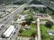 Aerial view of property near intersection with easy access to main road at 11348 Pine St, Riverview, FL 33578
