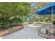 Shaded picnic area with tables under trees, providing a relaxing outdoor space at 6357 Shore Vista Pl, Apollo Beach, FL 33572