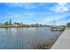 Scenic canal view with boat dock at 5457 Leeward Ln, New Port Richey, FL 34652