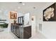 Modern wet bar with wine coolers and sleek cabinetry at 5709 E Longboat Blvd, Tampa, FL 33615