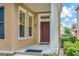 Townhome entrance with a dark brown door and sidelights at 11329 Emerson Lake Dr, Riverview, FL 33578