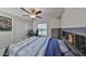Bedroom with a double bed, dresser, and closet at 9316 Channing Hill Dr, Ruskin, FL 33573