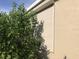 Exterior showing security shutter and manicured landscaping at 809 Chipper Dr, Sun City Center, FL 33573
