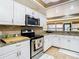 Modern kitchen with stainless steel appliances and white cabinets at 3015 Forest Club Dr, Plant City, FL 33566