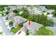 Aerial view of a townhome community at 14028 Notreville Way, Tampa, FL 33624