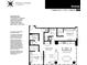 Floor plan showcasing a 2-bedroom, 2-bathroom condo layout at 1208 E Kennedy Blvd # 734, Tampa, FL 33602