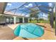 Relaxing pool area with screened enclosure at 684 Corrientes Cir, Punta Gorda, FL 33983