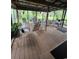 Relaxing screened porch with wooden deck and comfortable seating at 15222 Lost Lake Ln, Lithia, FL 33547