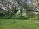 Wooded backyard with lush tropical plants at 15222 Lost Lake Ln, Lithia, FL 33547