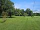 Spacious front yard with lush lawn and mature trees at 15222 Lost Lake Ln, Lithia, FL 33547