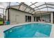 Inviting pool area with screened enclosure and patio at 25954 Risen Star Dr, Wesley Chapel, FL 33544