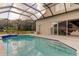 Relaxing pool and screened enclosure with view of nature at 25954 Risen Star Dr, Wesley Chapel, FL 33544