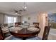 Open concept dining area with modern lighting at 2438 Enterprise Rd # 6, Clearwater, FL 33763