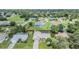 Aerial view showcasing home's location in a residential neighborhood at 13199 Drysdale St, Spring Hill, FL 34609