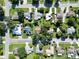 Aerial view of a residential neighborhood with houses and lush green landscaping at 3422 29Th E St, Bradenton, FL 34208