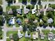 Aerial view of house and surrounding neighborhood with green lawns at 3422 29Th E St, Bradenton, FL 34208