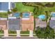 Community overview featuring multiple homes with private pools at 9506 Pebble Glen Ave, Tampa, FL 33647