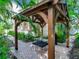 Private gazebo with seating for dining al fresco at 2501 N Dundee St, Tampa, FL 33629