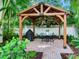Charming gazebo with brick patio and outdoor seating at 2501 N Dundee St, Tampa, FL 33629
