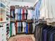 Spacious walk-in closet with custom shelving and drawers at 2501 N Dundee St, Tampa, FL 33629