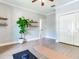 Room with yoga mat, resistance band and large fiddle leaf fig plant at 2501 N Dundee St, Tampa, FL 33629