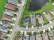 Aerial view showing home's location in a quiet, residential neighborhood at 30425 Pecan Valley Loop, Wesley Chapel, FL 33543