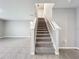 Carpeted staircase leading to the second floor at 11923 Downy Birch Dr, Riverview, FL 33569