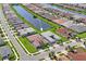 Aerial view of a house and community with lake access at 4906 Avila Lakes Dr, Wimauma, FL 33598