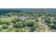 Overhead view of a quiet, green neighborhood with mature trees and well-maintained homes at 1611 Stevenson Dr, Clearwater, FL 33755