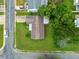 An overhead view of a house and its surrounding lot at 1240 Chelsea Ln, Holiday, FL 34691