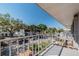 Private balcony overlooking community and street view at 4611 W Fig St # 304, Tampa, FL 33609